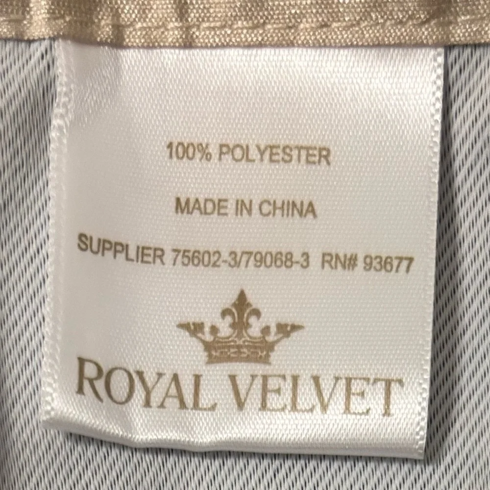 Luxury Gold Curtains Long Grommet Top 3 Pc Set JCPenney Royal Velvet Beige Gold
